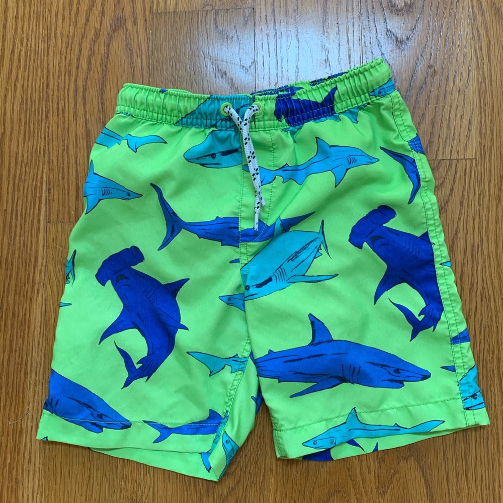 Lands End Boys Shark Swim trunks (7)